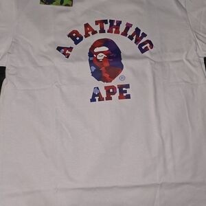 A Bathing Ape BAPE Color Camo Crazy College Tee Condition: New with Tags